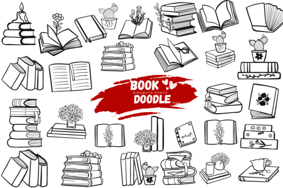 Book Doodle: A Sketched Dingbats Font for Creative Design Projects