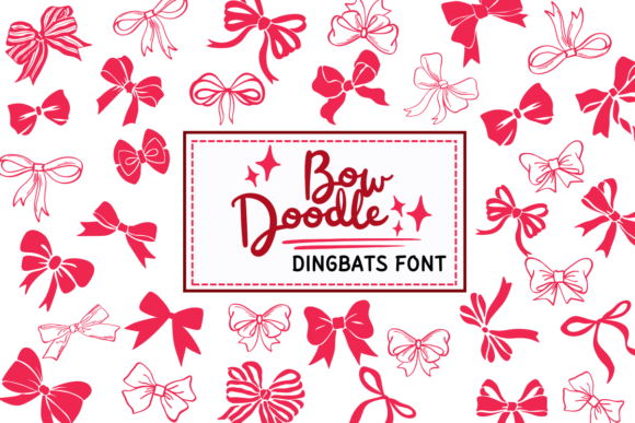 Bow Doodle: A Playful Dingbat Font for Charming Campaign Graphics