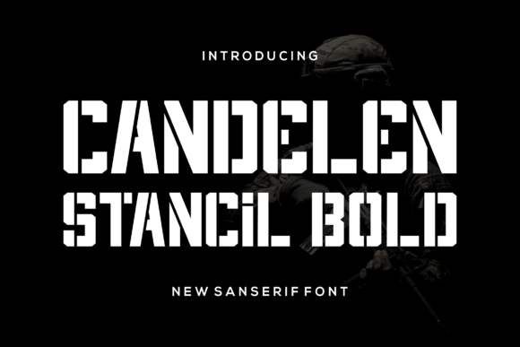 Candelen: A Bold Stencil Font for Impactful Campaign Headlines