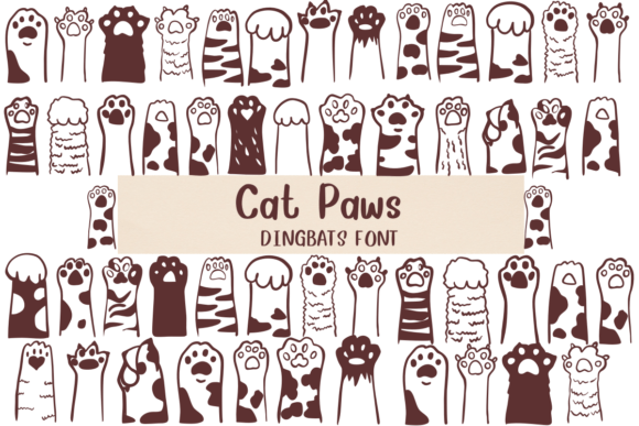 Cat Paws: A Playful Dingbat Font for Feline-Inspired Branding Projects