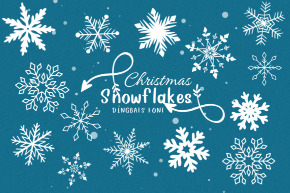Christmas Snowflakes Font: A Winter-Themed Dingbat for Festive Branding and Visual Campaigns