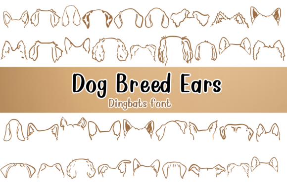 Dog Breed Ears: A Playful Dingbat Font for Creative Editorial Design