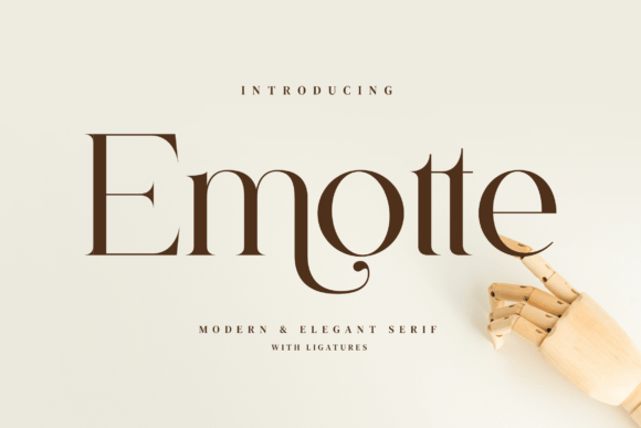 Emotte: A Stylish Serif Font for Handmade Labels, Invitations, and Branding