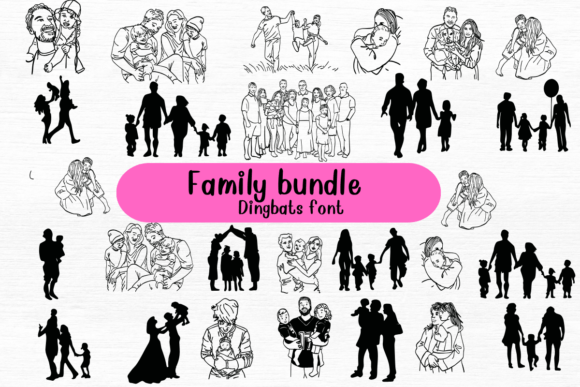 Family Bundle: A Fun Dingbat Font for Creative Branding