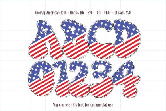 Groovy American: A Color Font Duo for Patriotic Craft Projects