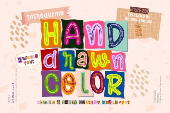 Hand Drawn Color: A Playful 2-Color Font for Creative Branding