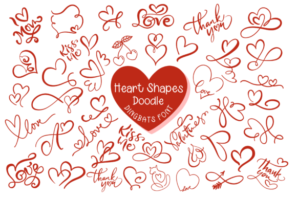 Heart Shapes: A Cute Dingbat Font for Love-Themed Campaigns and Social Media Graphics