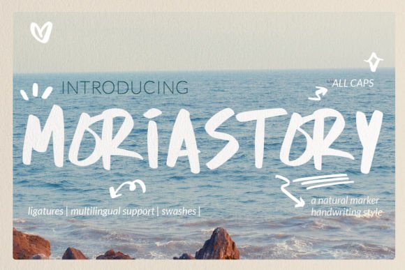 Moria Story Font: A Natural Marker Handwriting Typeface for Digital Branding