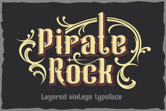 Pirate Rock: A Vintage Layered Font for Rugged Web Design