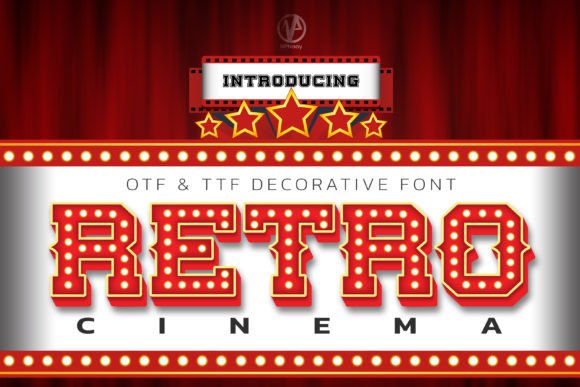 Retro Cinema: A Unique Decorative Font for Bold Design Projects