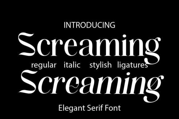 Screaming Font: Bold Serif Style for Elegant Branding Projects