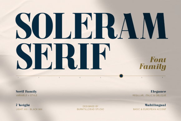 Soleram: Elegant Serif Font for Professional Branding