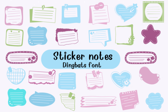 Sticker Notes Font: Playful Dingbats for Creative Projects