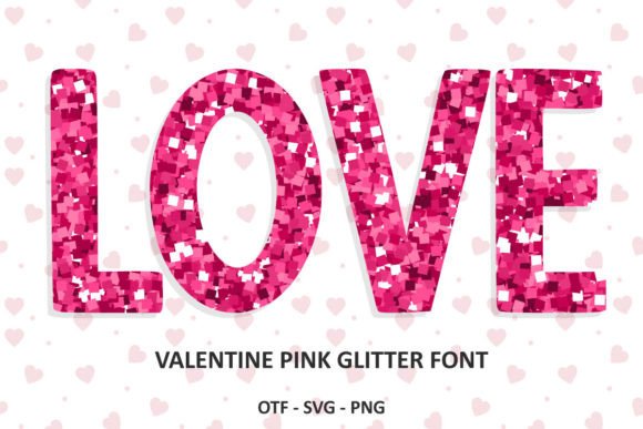 Valentine Pink Glitter Font: Romantic Typography for Campaign Visuals